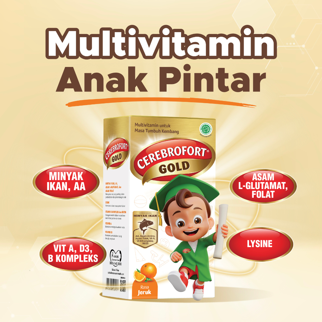 NEW PRODUK CEREBROFORT GOLD ORANGE 200ML SIRUP SUPLEMEN MULTIVITAMIN ANAK DHA EPA OMEGA 3 DARI