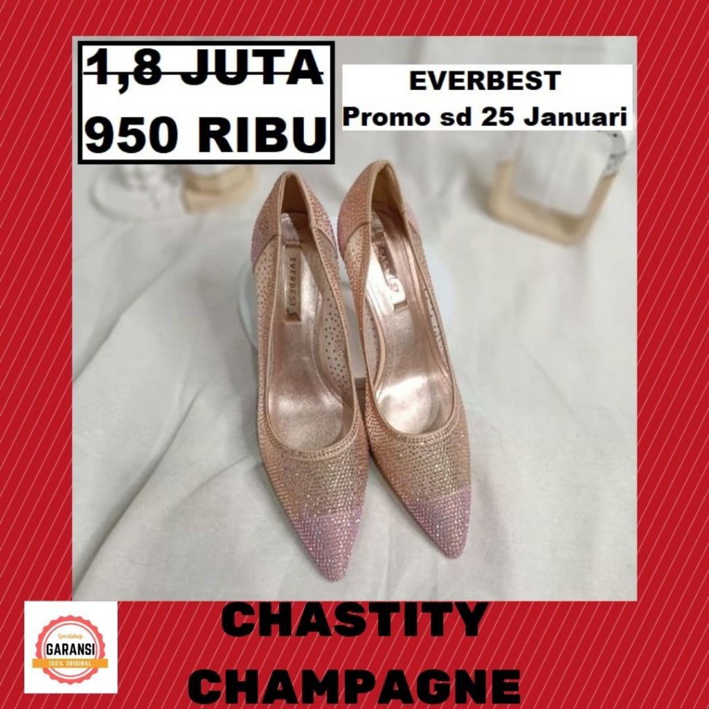 Sepatu heels wanita Everbest seri CHASTITY 100% original store