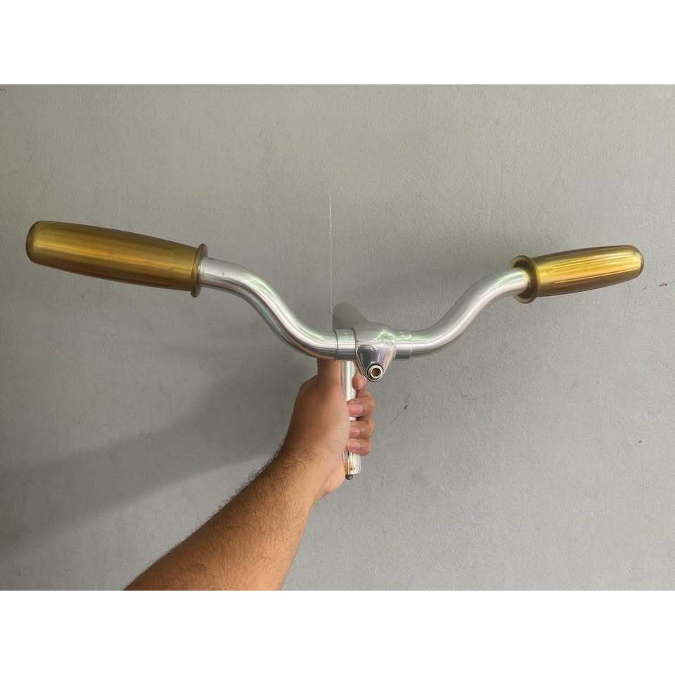 Barset Quilstem Nitto Pearl NP2 100 mm NJS & Risebar Nitto B220aa (rare) grip brown beston