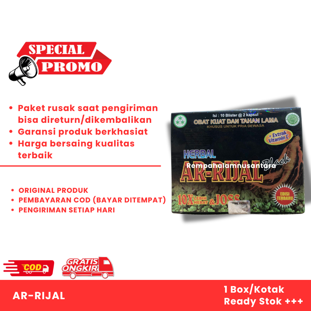 Arrijal Black Kapsul Herbal Original 1 Box