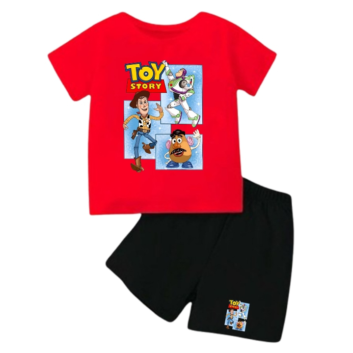 Setelan Baju Toy Story Anak Laki Laki dan Perempuan 2-10 Tahun - Kaos Toy Story Anak