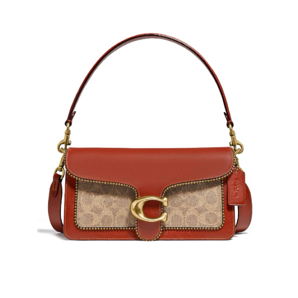 COC Tabby Shoulder Bag 26 With Beadchain - Tan Rust