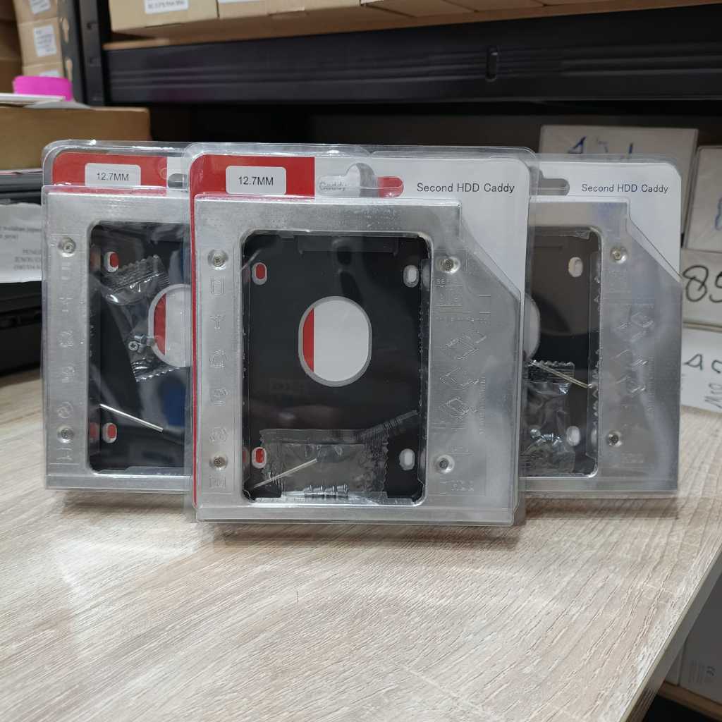 HDD SSD CADDY TIPIS 12.7MM / SSD CADDY / HDD CADDY / SLOT DVD TO SLOT HDD / CADDY 12.7MM