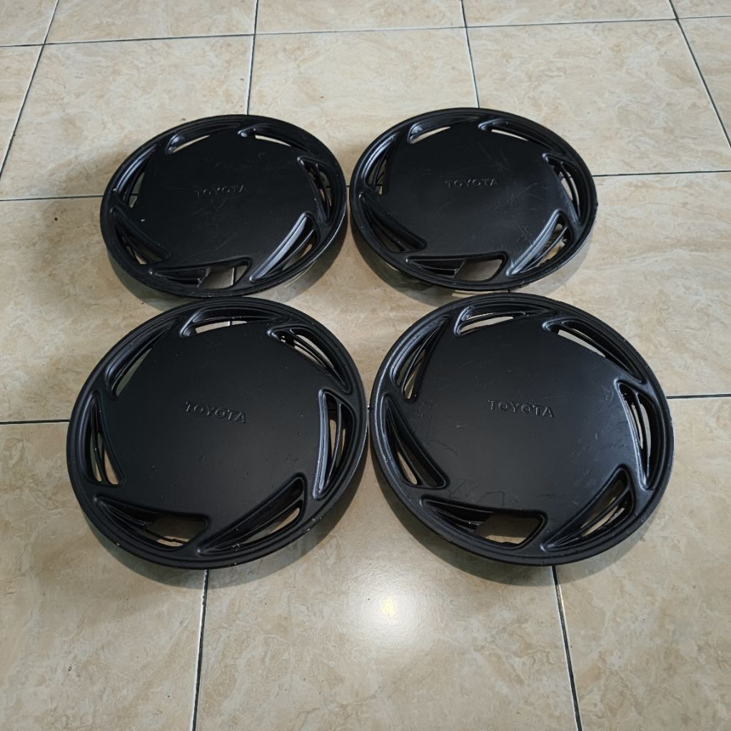 Whell Dop Velg Ring 13 Toyota Kijang Super Grand Extra Hitam Doff Original Seken Copotan 4Pcs