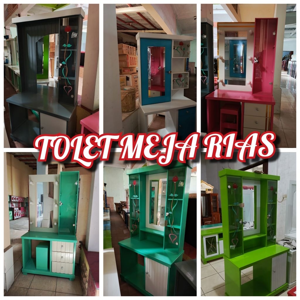 TOLET MEJA RIAS/MEJA RIAS GENDONG KIRI -KANAN/ MEJA RIAS LAMPU