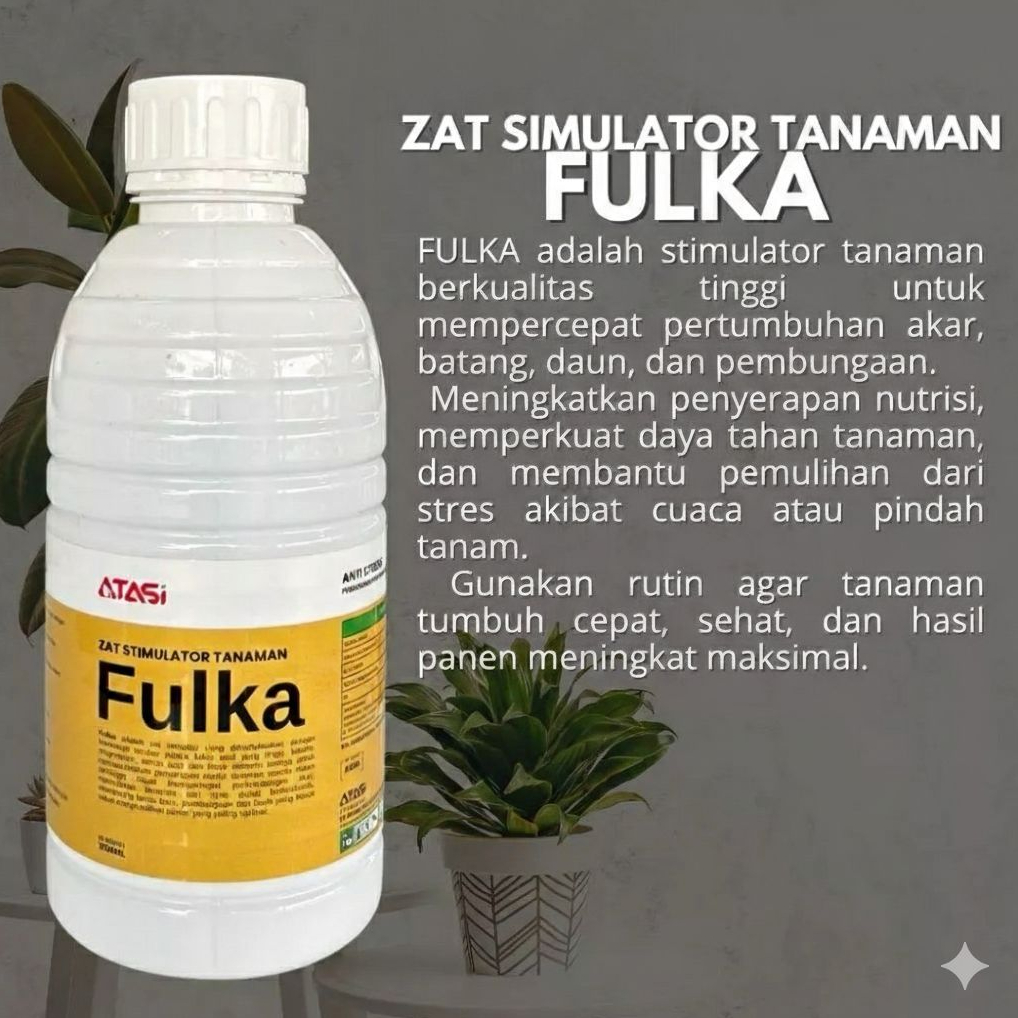 Pupuk FULKA 1 Liter Zat Perangsang Tanaman Anti Stres & Daun Keriting