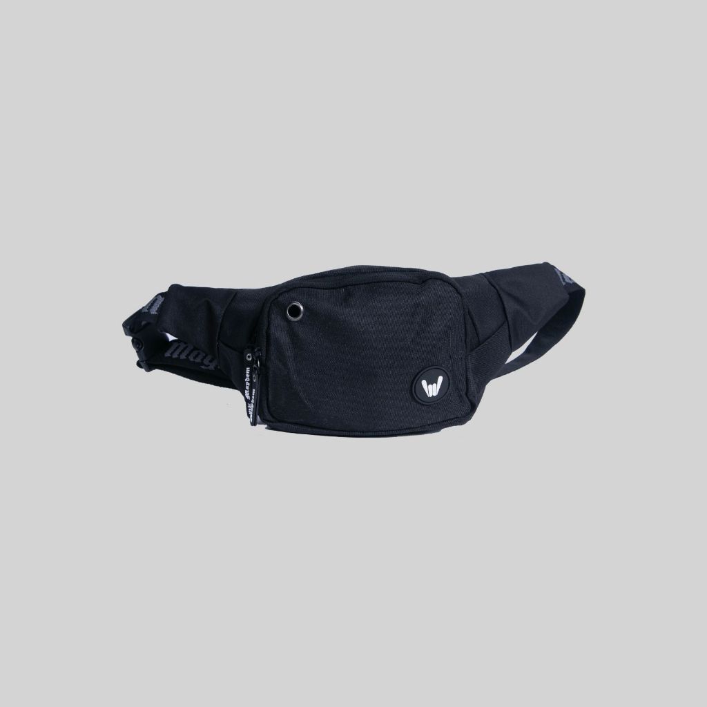 MAYHEM Waistbag Oury Tas Pinggang Pria Poliester Hitam Serbaguna untuk Aktivitas Sehari-hari Black