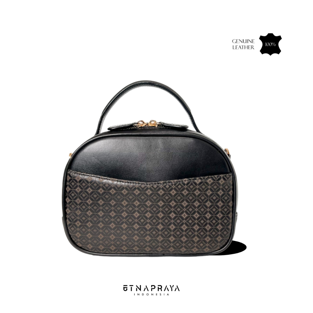 ETNAPRAYA Tas Eliza Motif Kawung hitam