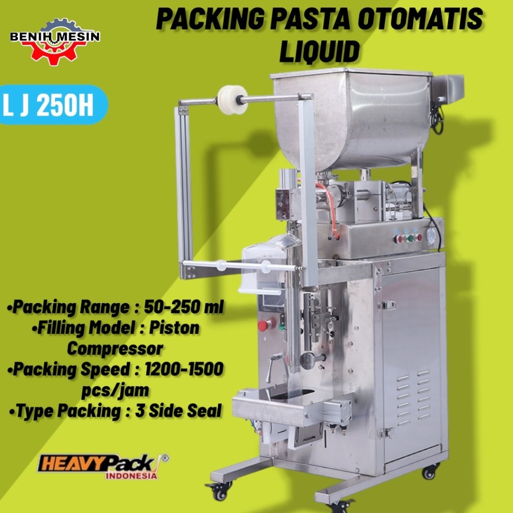 Mesin Packing Kemasan Sachet Otomatis Pasta/Liquid LJ 250H Heavypack