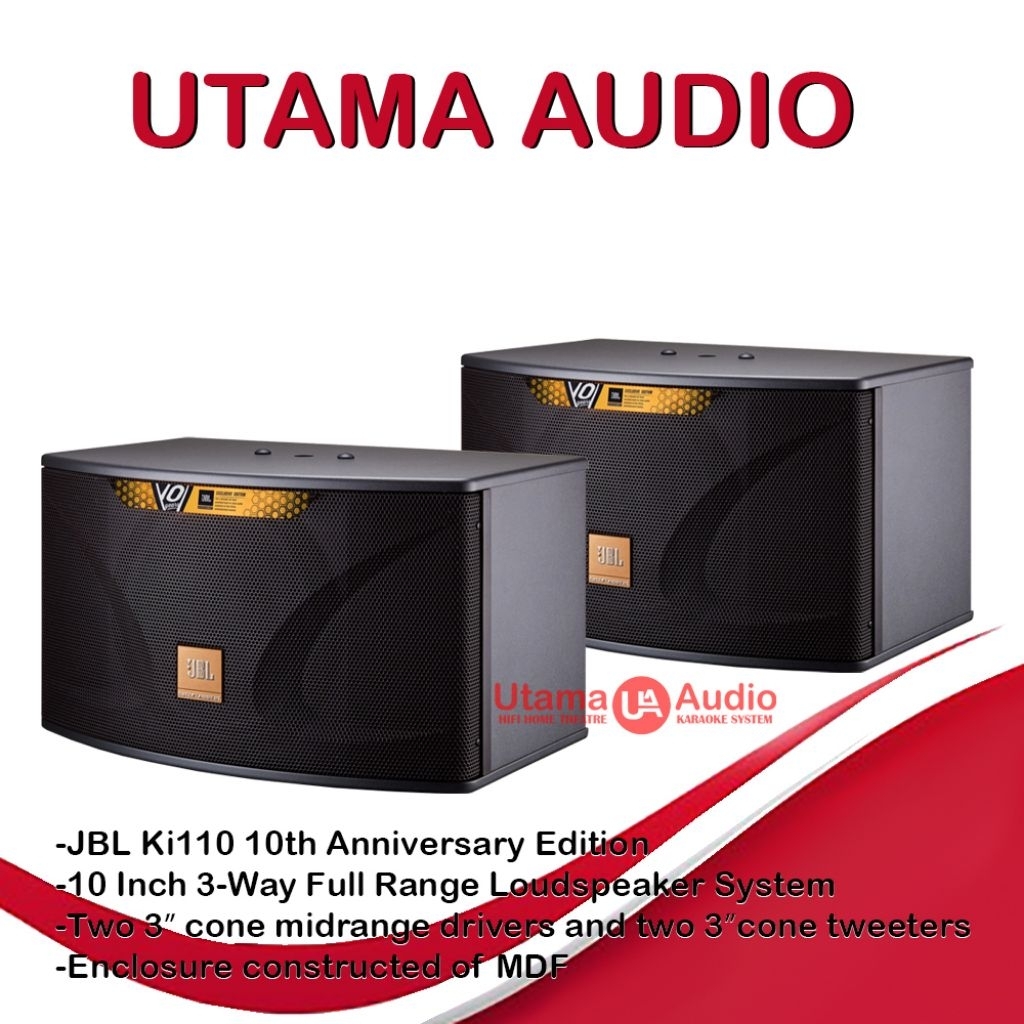 JBL Ki110 3 Way 10inch Speaker Karaoke Ki 110 3Way Garansi Resmi IMS