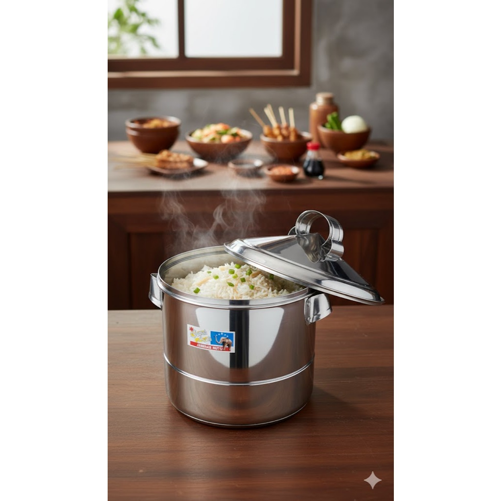 Dandang Kukus Nasi/Sablukan Stainless