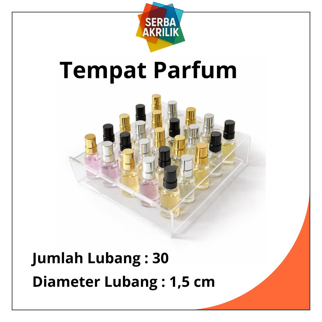 Kotak Display Parfum Mini Akrilik / Stand Parfume Acrilyc