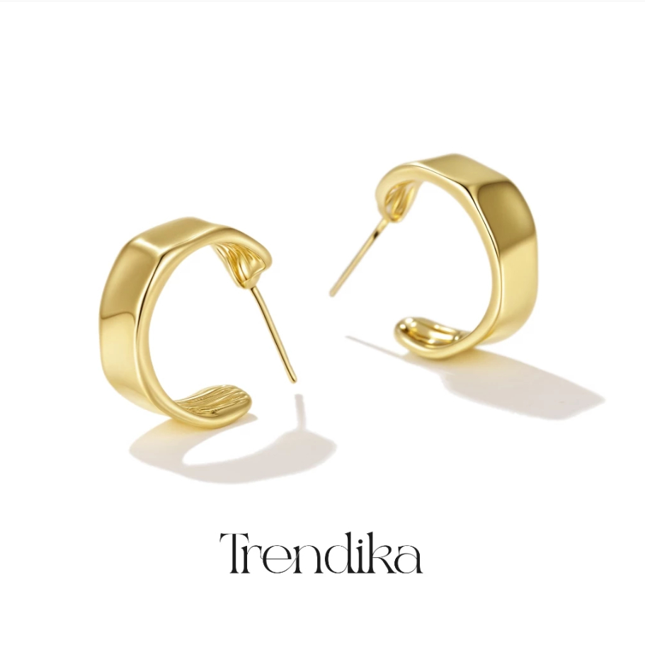 TRENDIKA ANTING TITANIUM RALENG GOLD SILVER E1095 SERIES