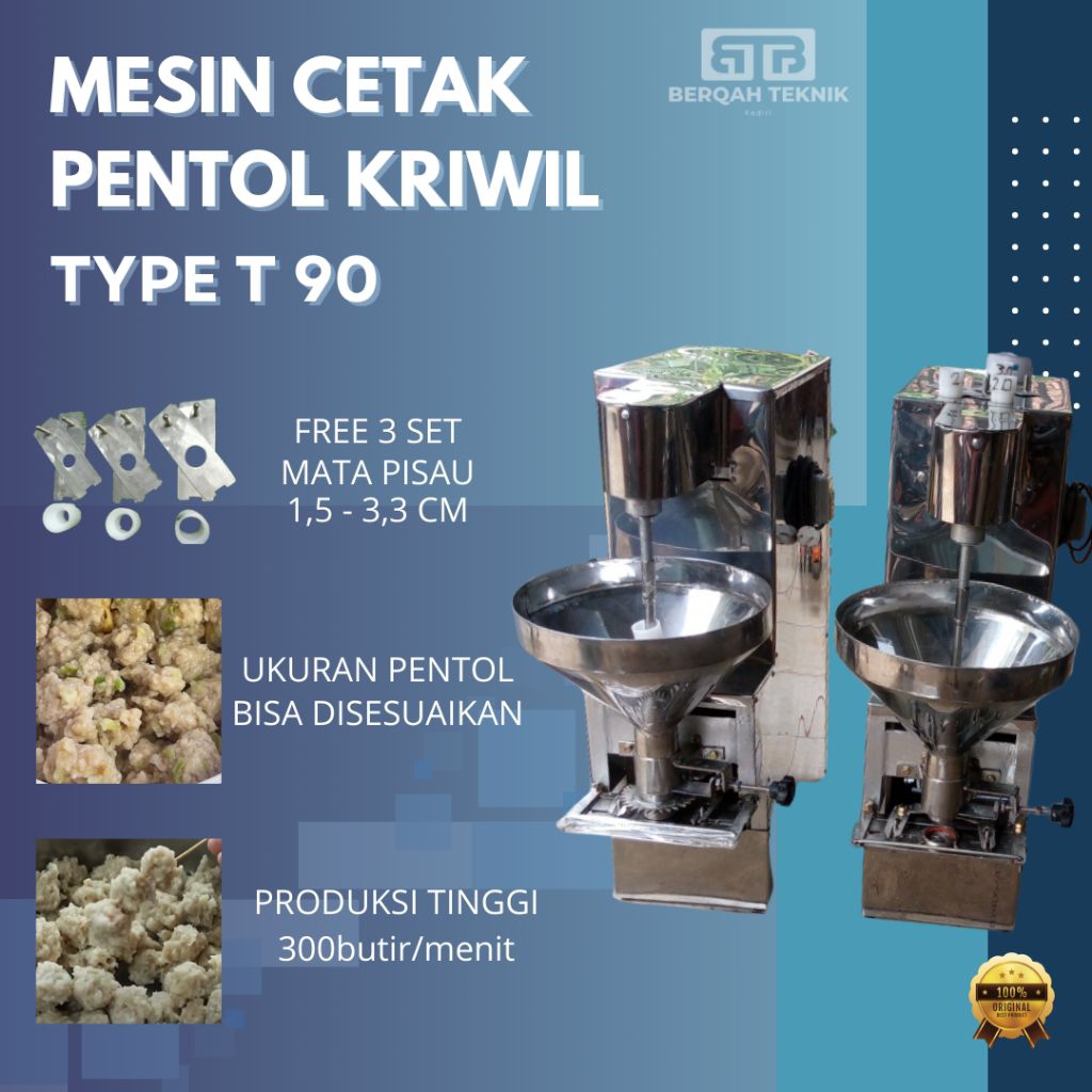 MESIN CETAK PENTOL KRIWIL  Ready Stok Mesin Cilok Kriwil Otomatis Bergaransi Type T90