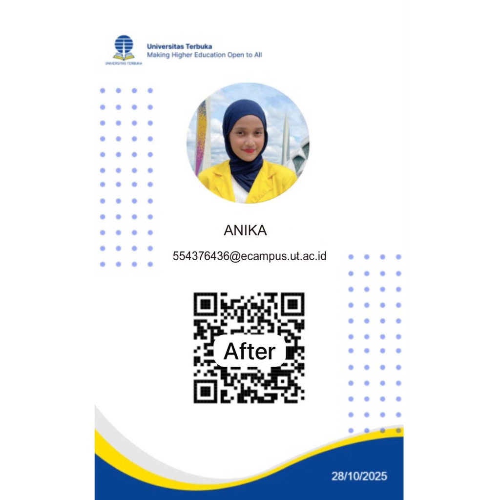 CETAK KTM  FREE LANYARD UNIVERSITAS TERBUKA