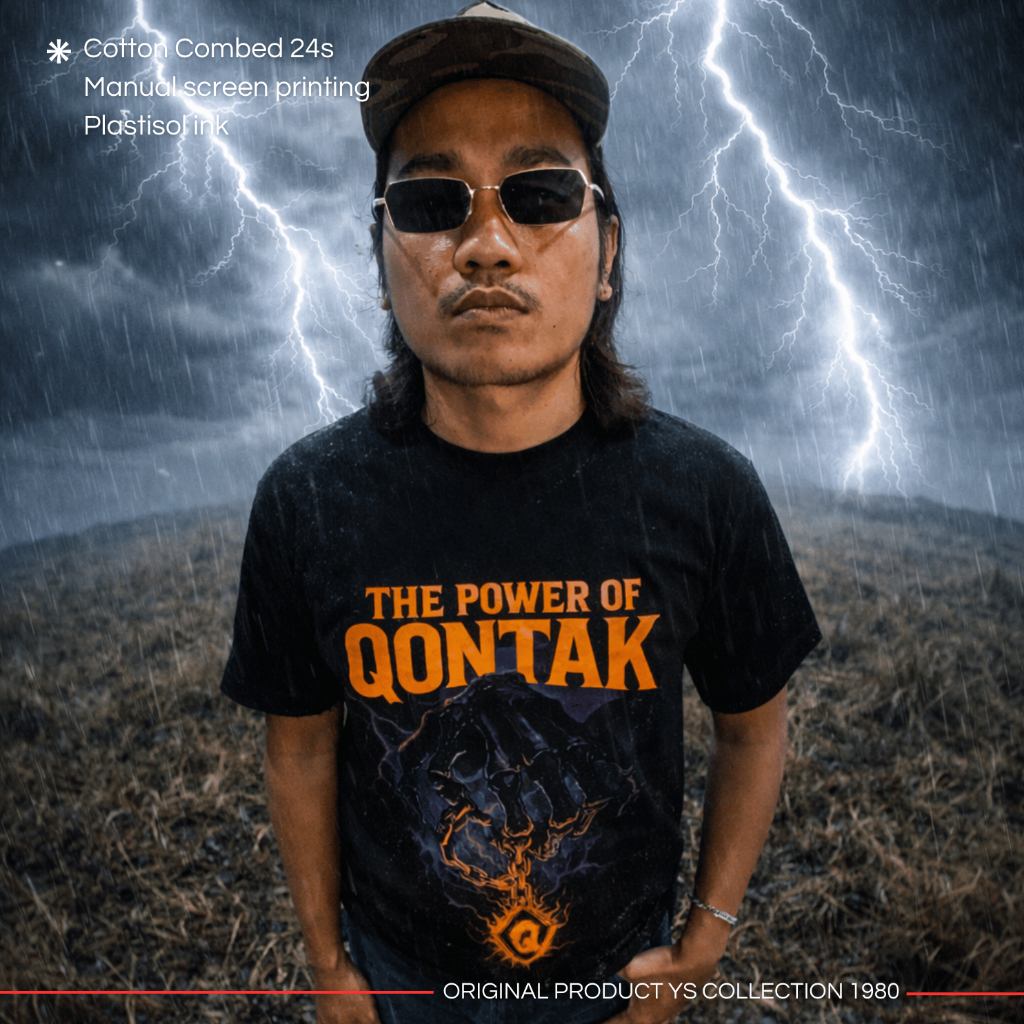 Kaos The Power of Qontak Monel IKSPI Kera Sakti bahan cotton combed 24s halus, tebal dan awet