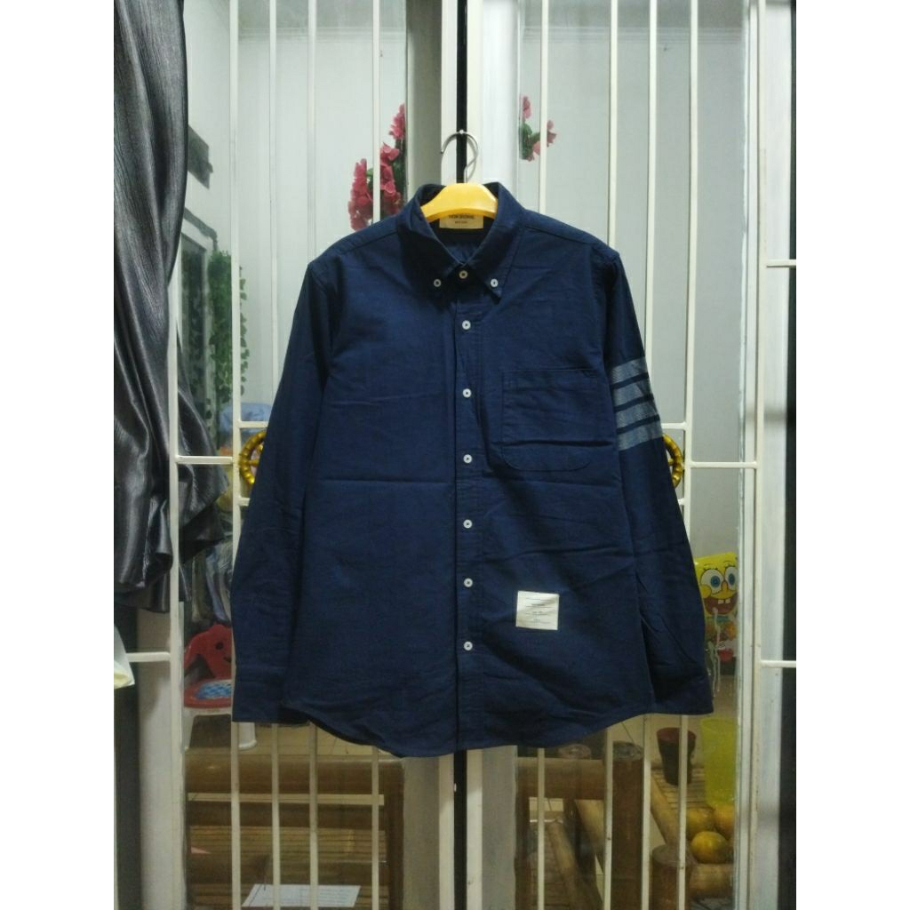 kemeja oxford thom browne casual pria murah terbaik M