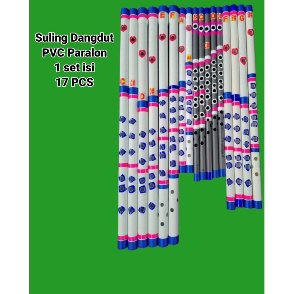 Suling paralon satu set isi 17 pcs, Seruling dangdut siap manggung