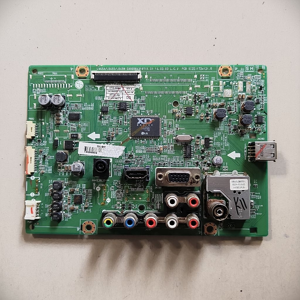 Promo  Mesin MB Motherboard TV LCD LED TV LG 24 Inch tipe 24LB450A cabutan normal tested mulus no mi
