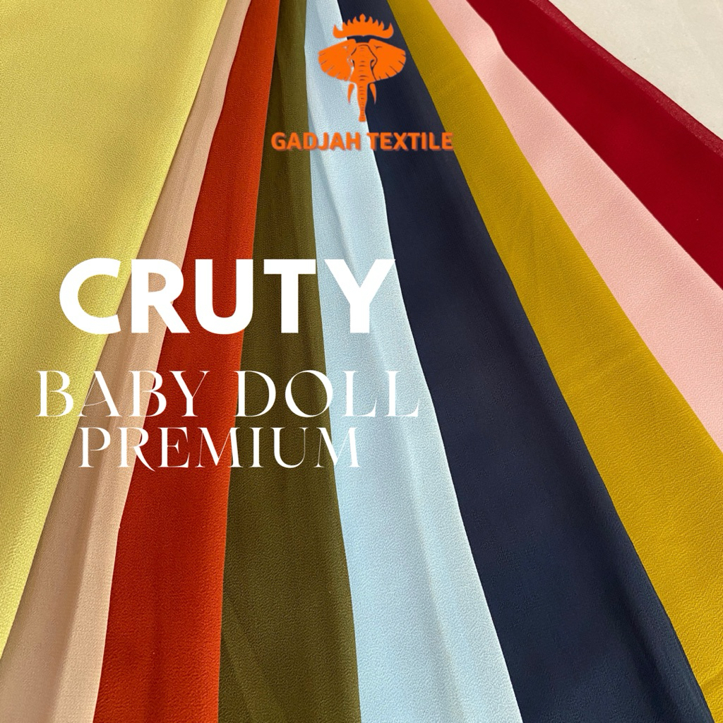 Kain Cruty Babydoll Premium Sifon Cruty Polos