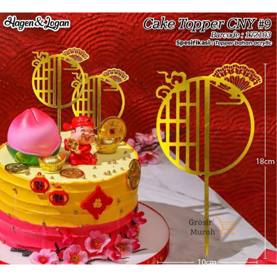 Topper Acrylic Imlek/Topper Acrylic CNY/ Topper Acrylic CNY Fan