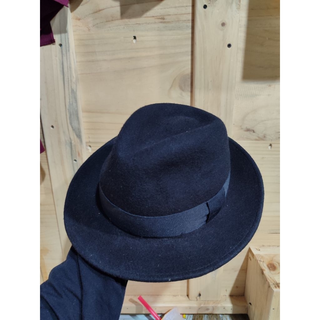 (khusus Ukuran besar 61 dan 62) Topi Laken Fedora Import 100% Wool, Topi Fendora, Topi Laken, Topi C