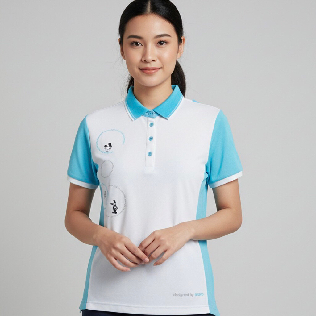 Baju Golf Wanita JANDIRO 100 Blue White
