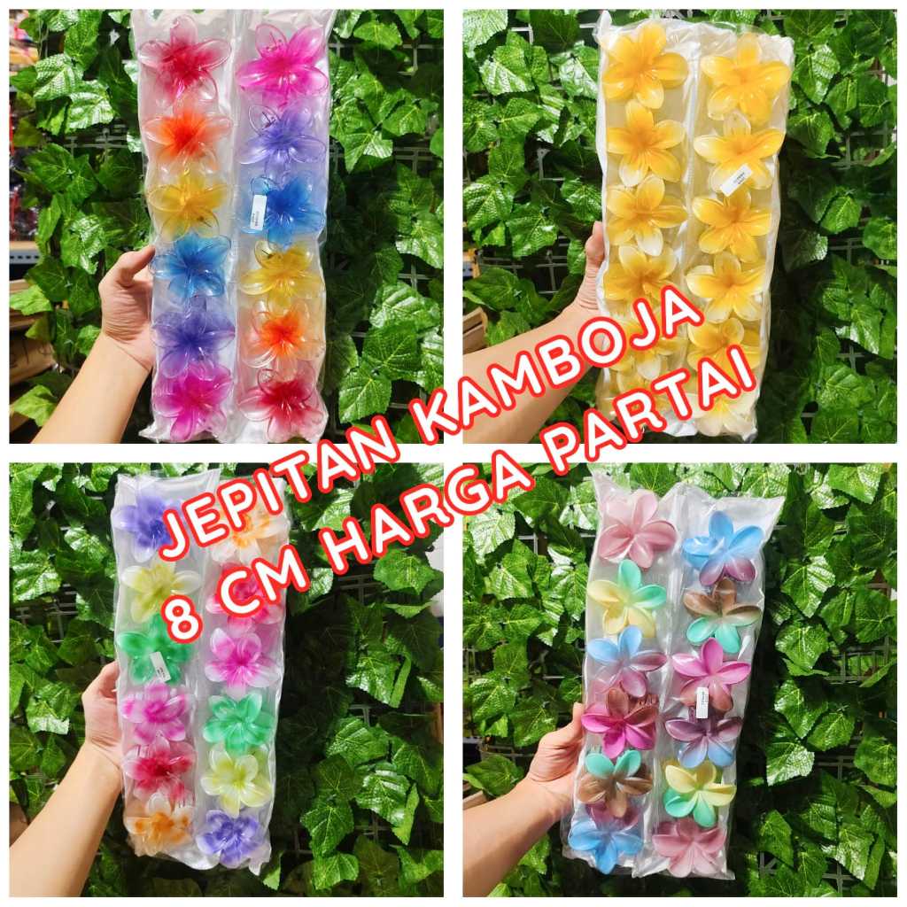 Promo 20 Ribuan Dapat 6 Pcs Jepit Rambut Bunga Kamboja 8 Cm