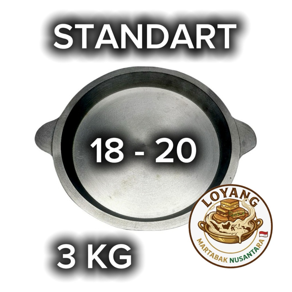 Alat Masak Martabak Manis Standar Jualan - Loyang Terang Bulan Baja Awet Anti Retak Berbagai Ukuran