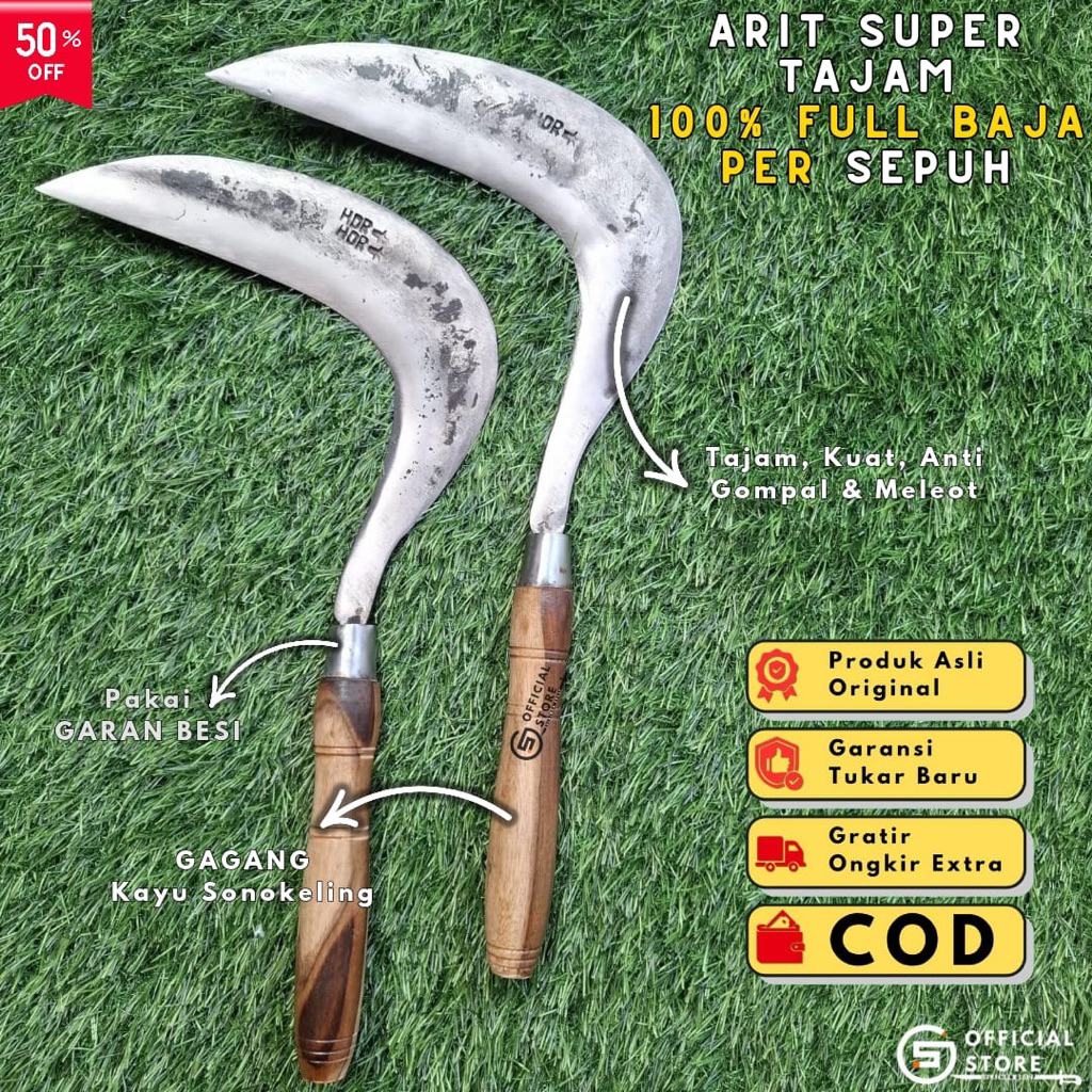 Perkakas Priangan | Alat Potong Rumput Manual Siap Pakai