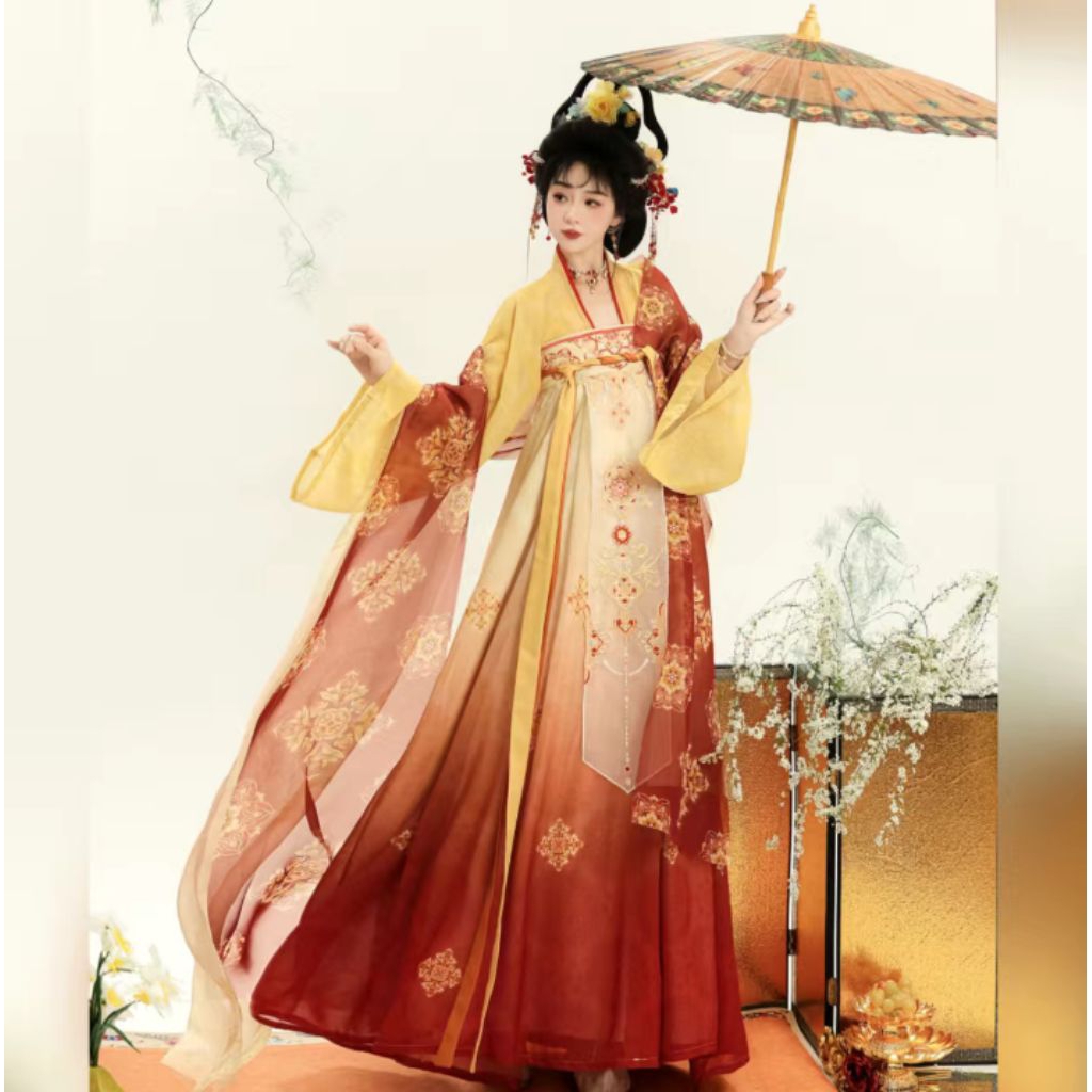 Hanfu Wanita Xiao Tao Xi Original | Model Dinasti Tang Qi Xiong | Bordir Elegan |