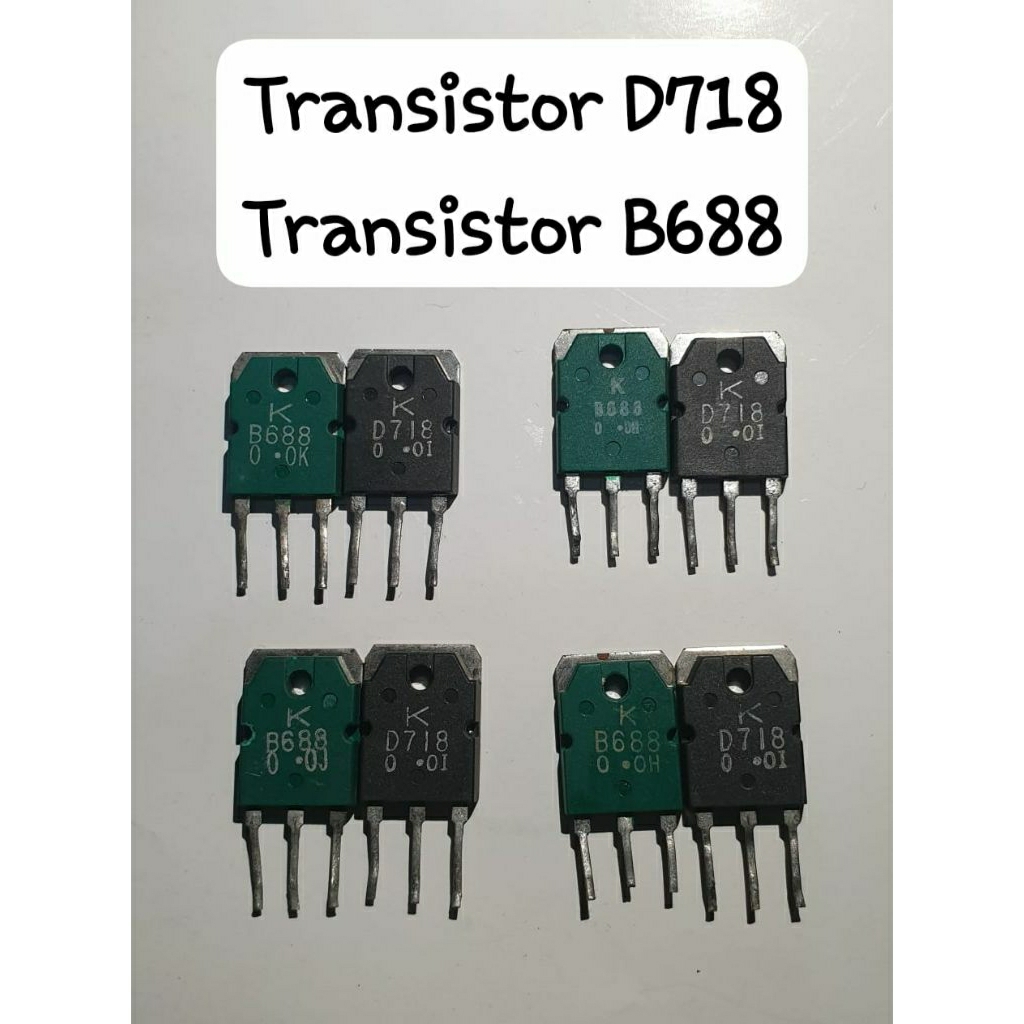 Transistor D718 & Transistor B688 sepasang bekas ori