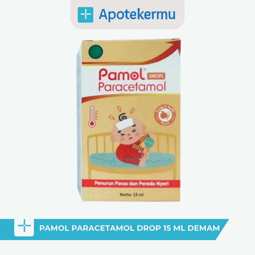PAMOL PARACETAMOL DROP 15 ML | OBAT DEMAM & NYERI BAYI ANAK BAYI