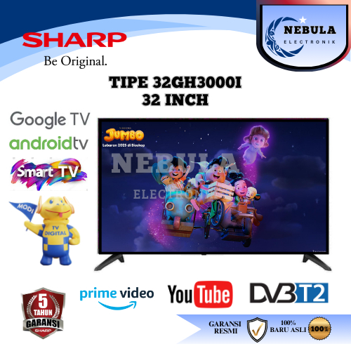SHARP 2K GOOGLE TV 32 INCH / LED TV 32 INCH SHARP 2K GOOGLE TV / SHARP SMART GOOGLE TV LED 32 INCH H
