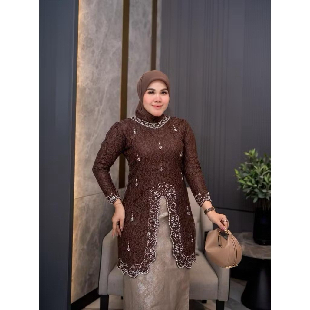 (FREE HIJAB) KIRANAOL - KEBAYA PAYET MODERN - BAJU KEBAYA MODERN - KEBAYA PESTA - KEBAYA MALAYSIA - 