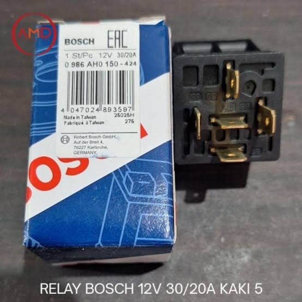 Relay Bosch 12V Kaki 5 30A Original