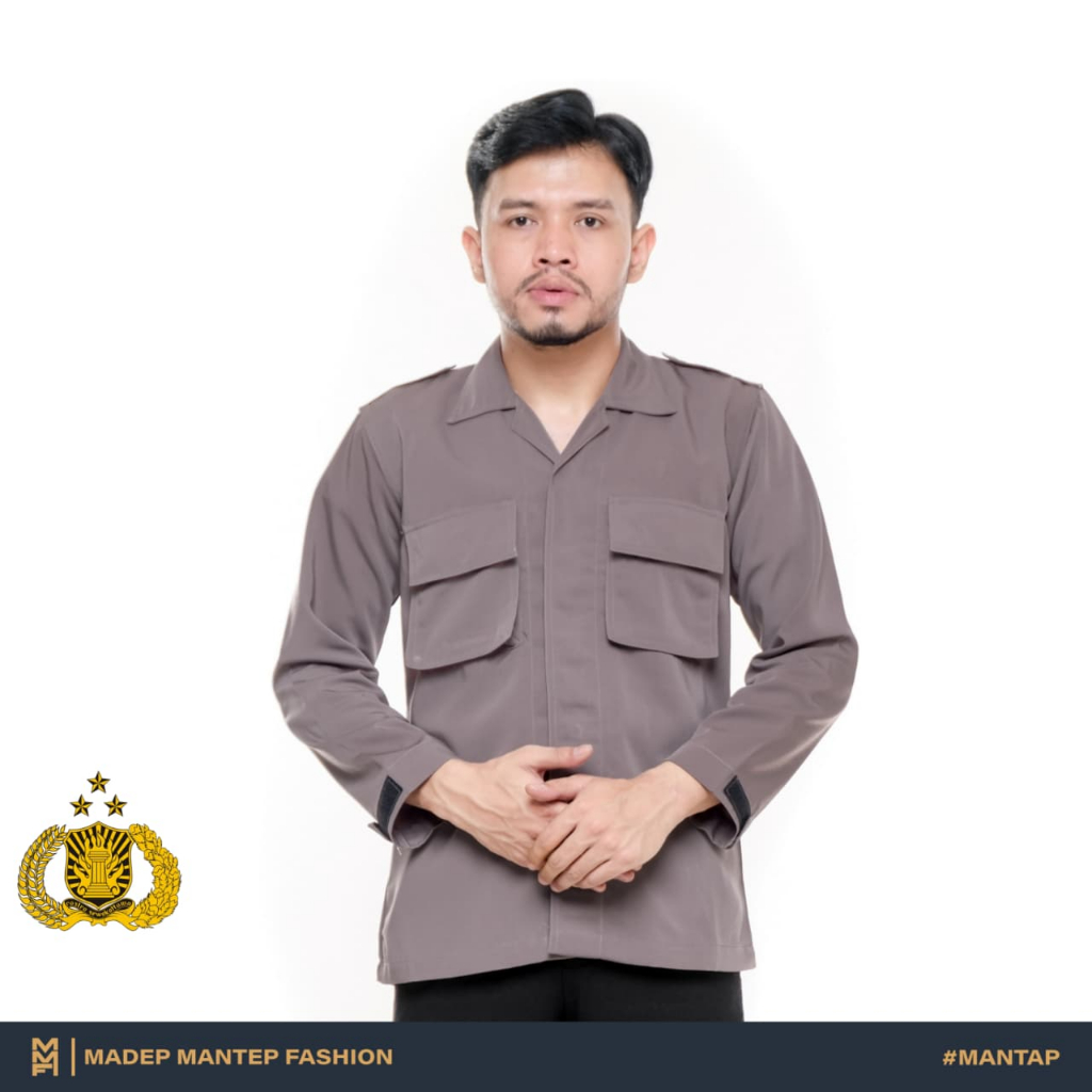Seragam PDL POLRI COKLAT Atasan Polri Seragam Polisi Baju PDL Polri - SERAGAM PDL POLRI