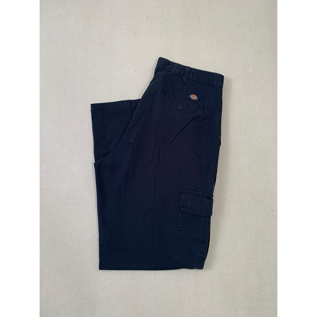 DICKIES - CARGO RELAXED FIT WORK PANTS DARK NAVY SIZE 34