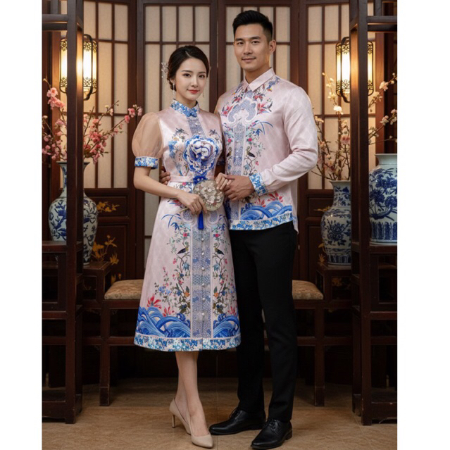 Cheongsam Ji Xiang Rosegold #shanghaidress#qipao#cheongsam#sangjit