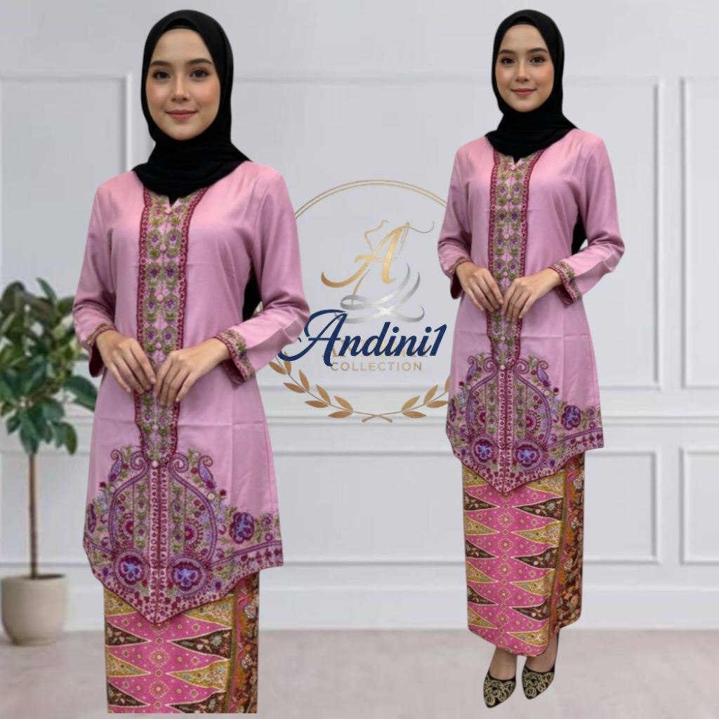 Kebaya Encim Dewasa Sulaman Bordir Warna Model Tunik Kebaya Encim Wanita Modern