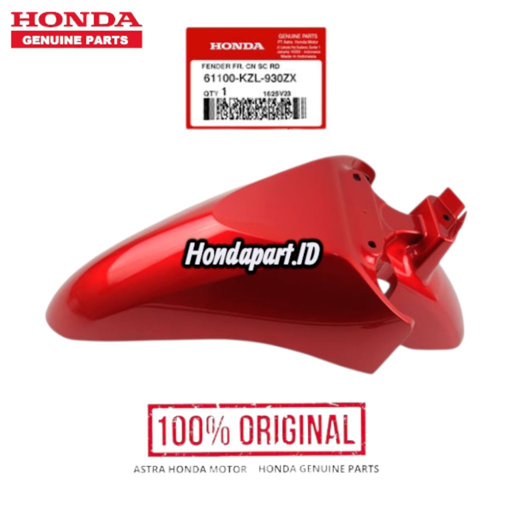 61100-KZL-930ZX Fender Front Spakbor Slebor Depan Spacy Karbu Spacy Fi Merah Original AHM Honda