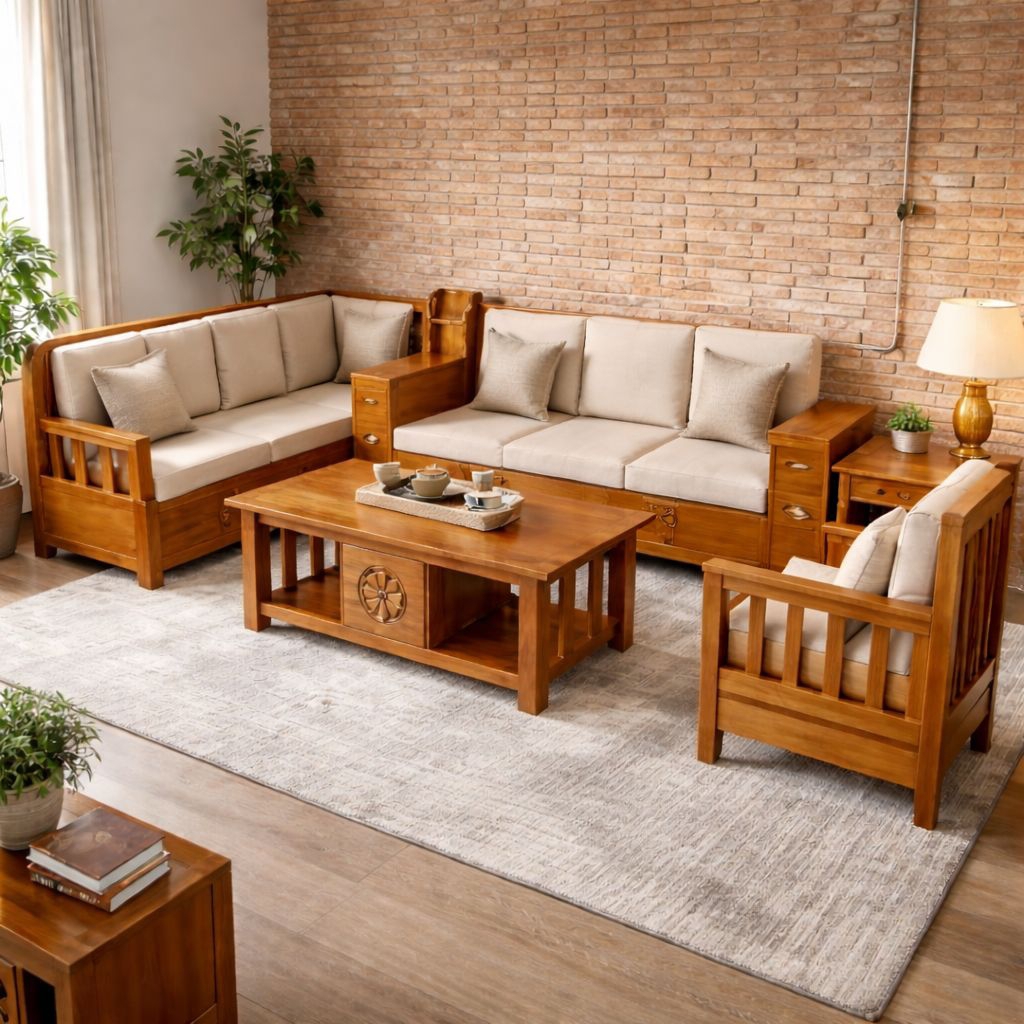 Kursi Tamu Laci Kayu Jati Murah