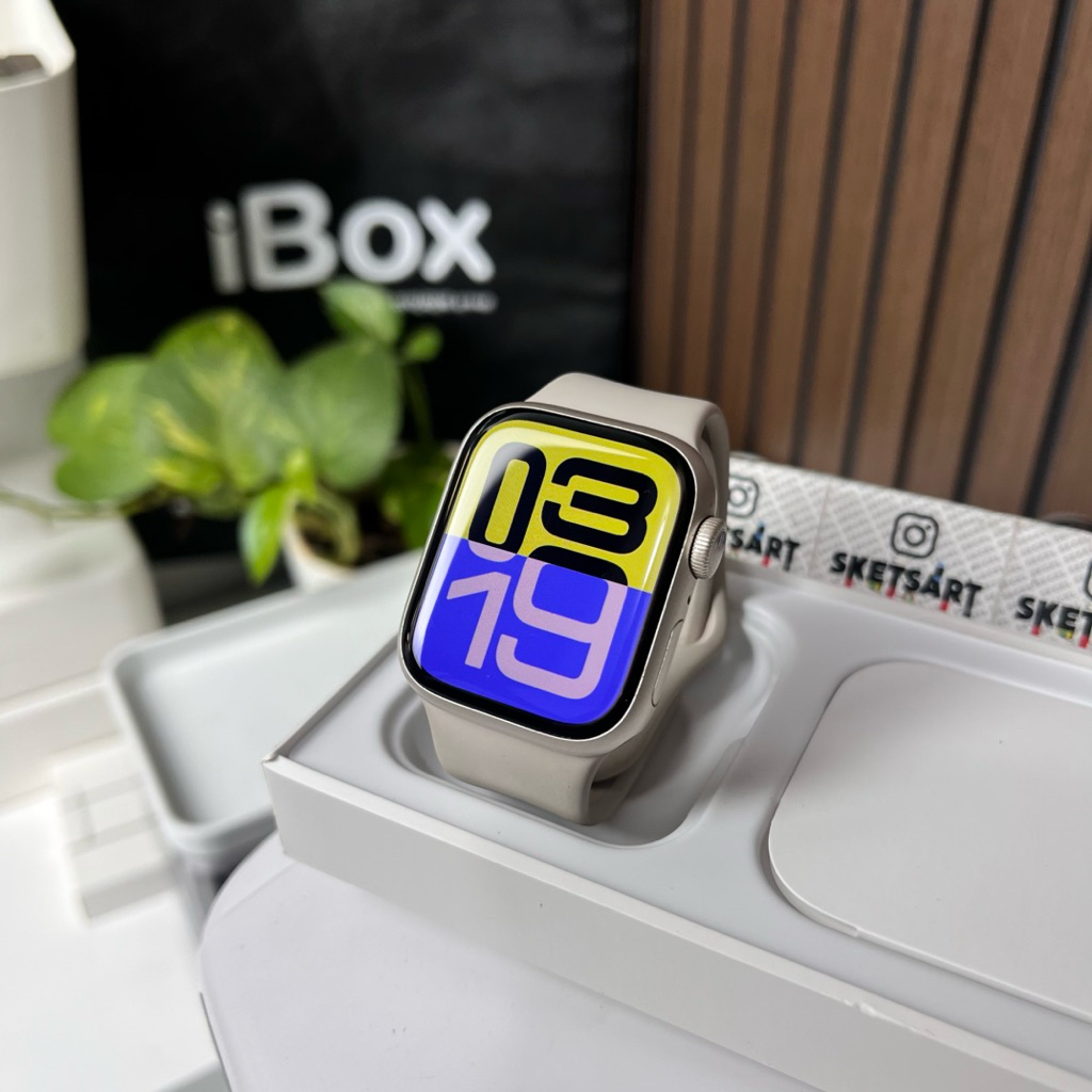 Apple Watch Series 7 41mm Starlight iBox iwatch Battery Health 89%