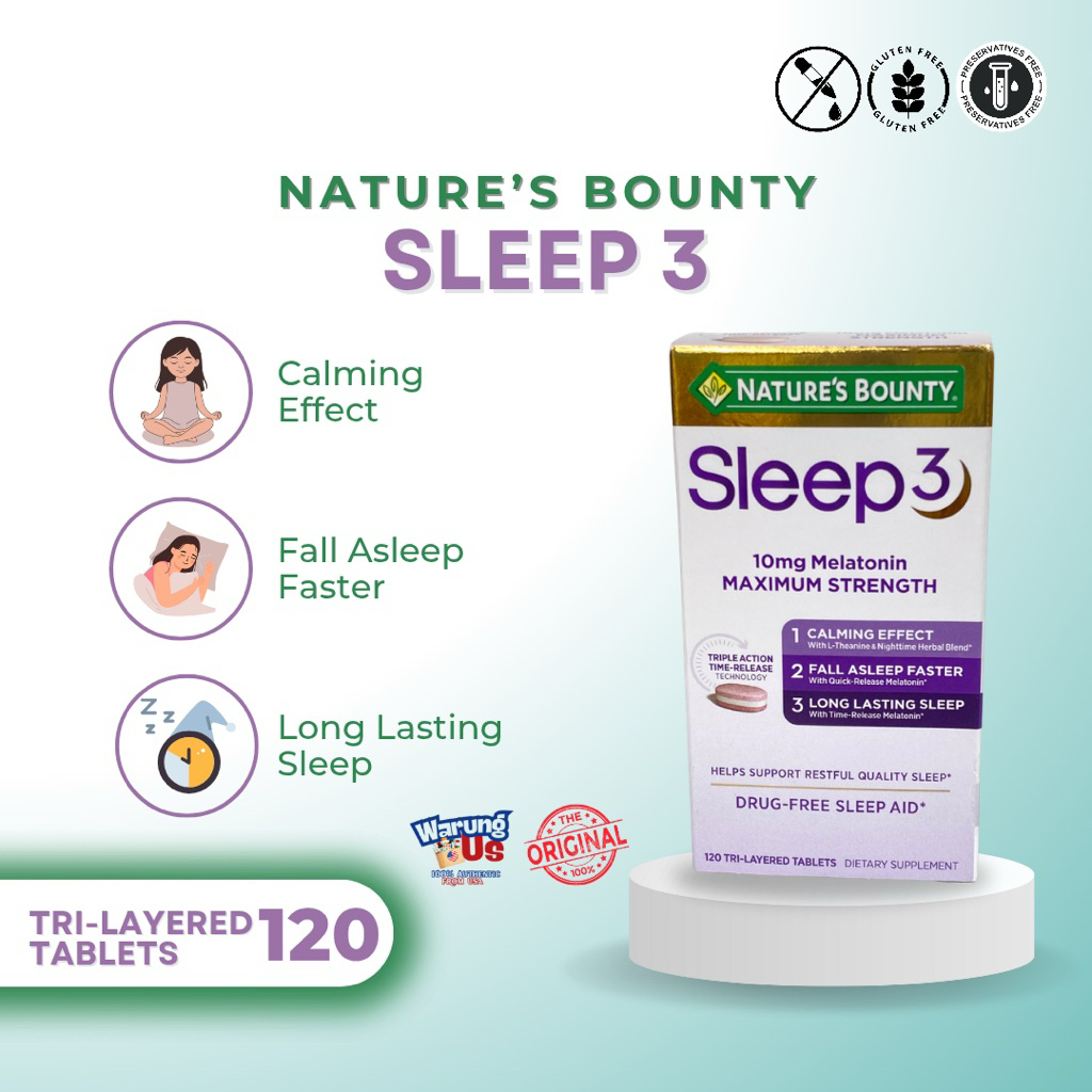Nature Bounty Sleep 3 isi 120tablets (Ori USA)