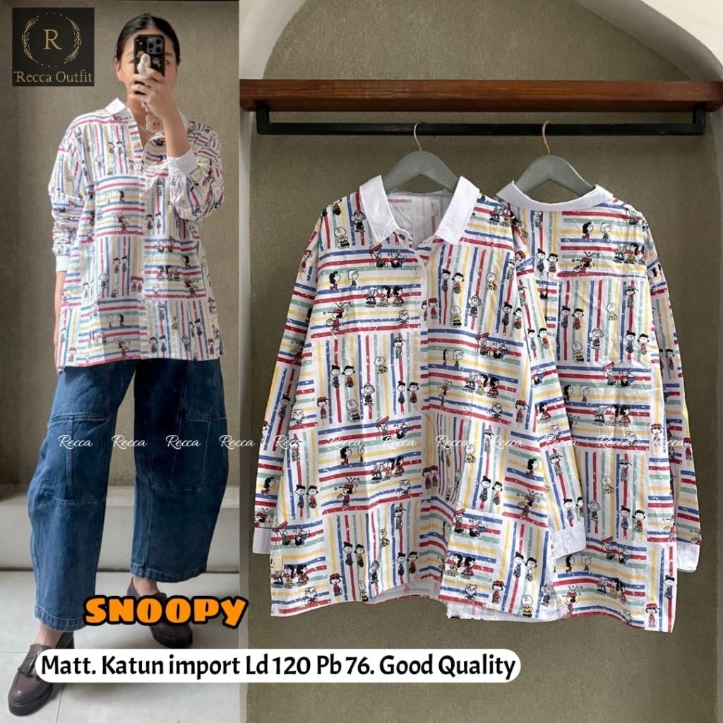 SNOOPY/ HAUN/ VIBES BLOUSE BY RECCA