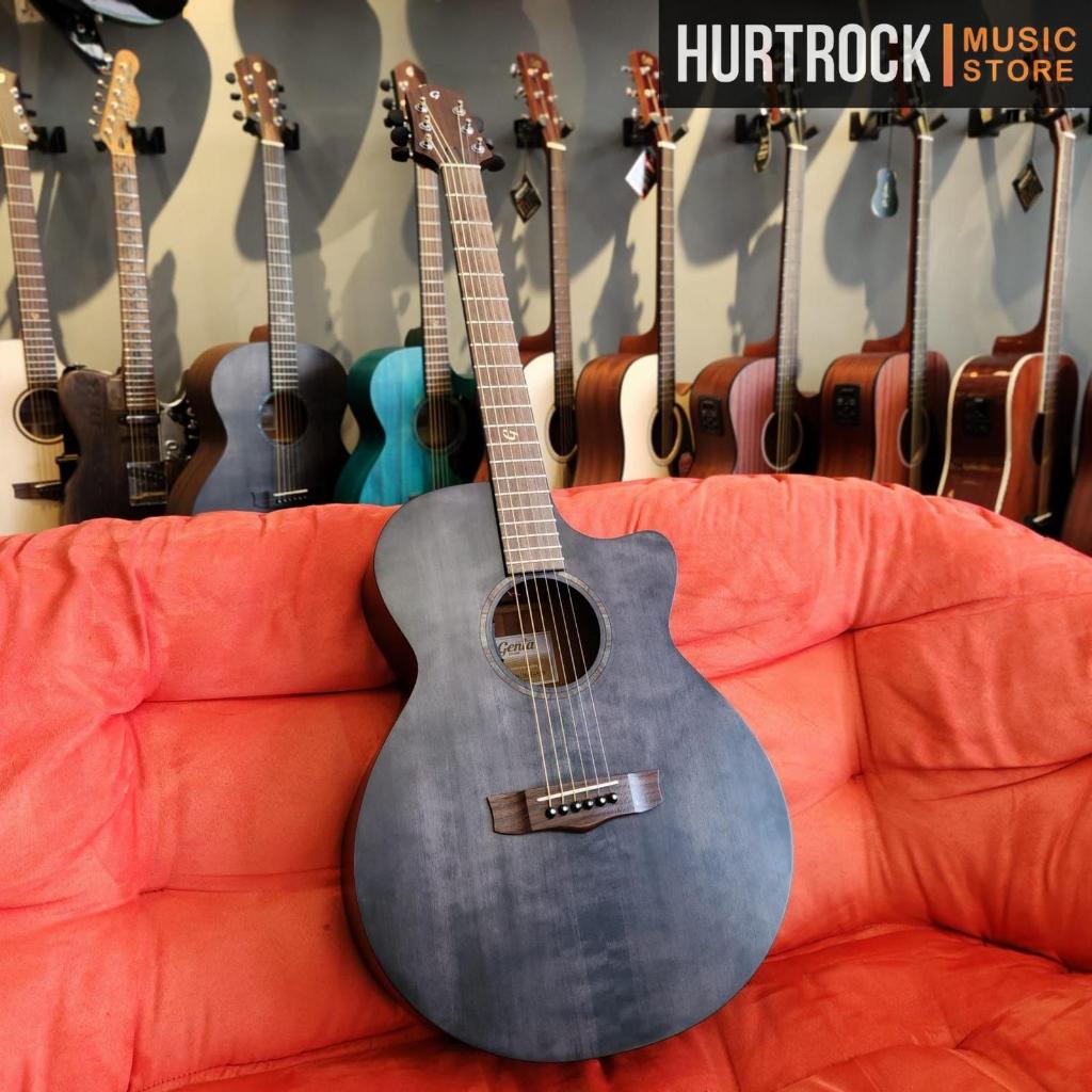 Genta CO 420 CE BK Gitar Akustik Elektrik Black Original Cutaway & Preamp
