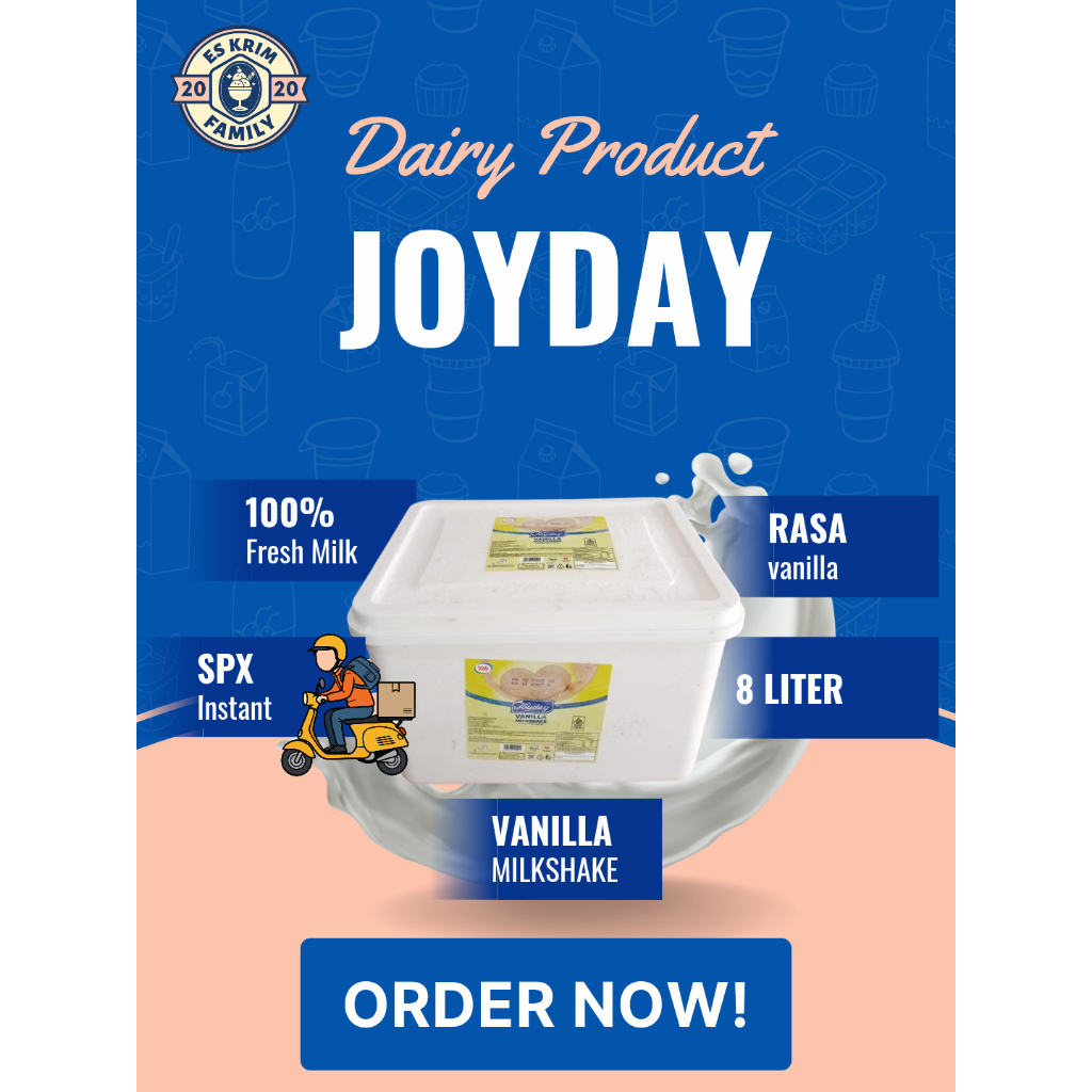 Joyday Vanilla Ice Cream - 8 Liter
