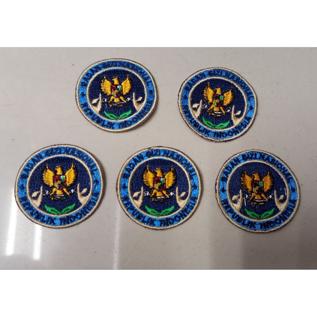 bet bordir BGN / logo bordir BGN / bet bordir komputer logo BADAN GIJI NASIONAL RI  ukuran 4cm