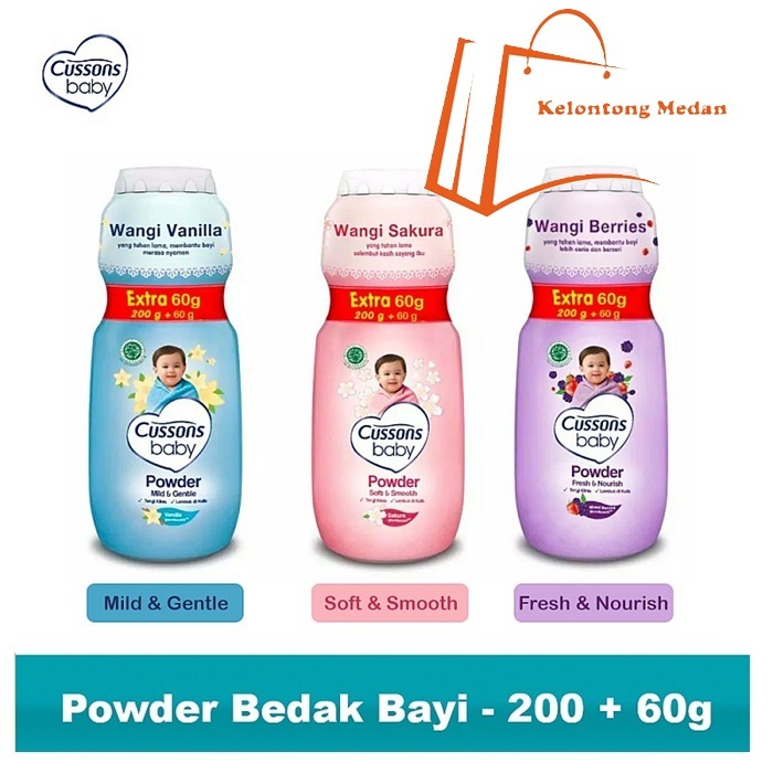 [ 1pcs ] Cussons bedak baby 200gr+60gr bedak tabur bayi bedak wangi cussons
