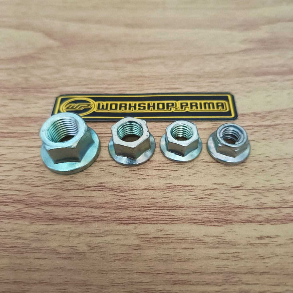 Mur Flange Nut M 8 M 10 M 12 Grade Ori Kunci 12 14 17 Universal